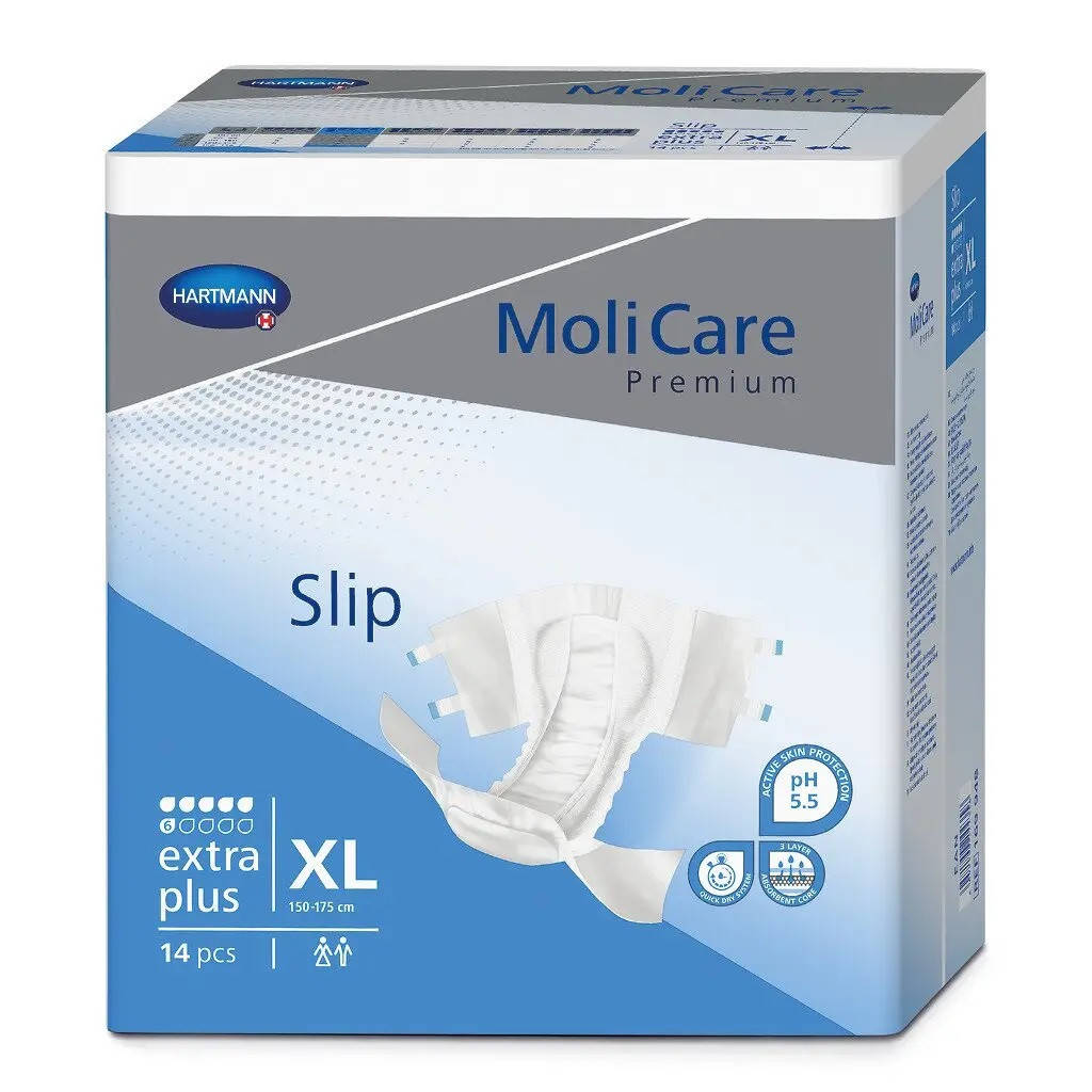 

Подгузники для взрослых MoliCare Premium Slip extra plus XL 14шт (150-175 см)