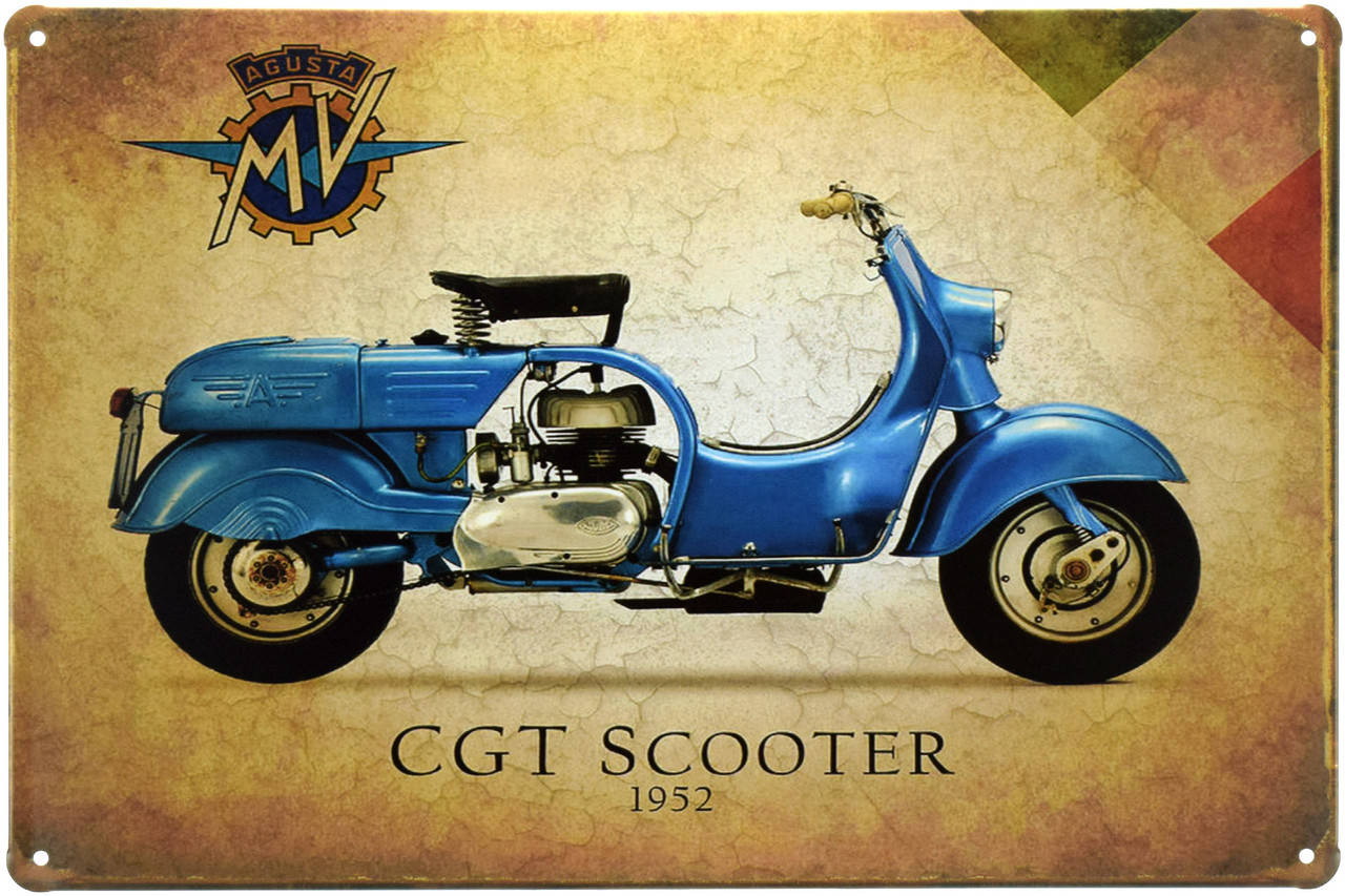 

Металлическая табличка "MV Agusta (CGT Scooter 1952)" (ms-00650)