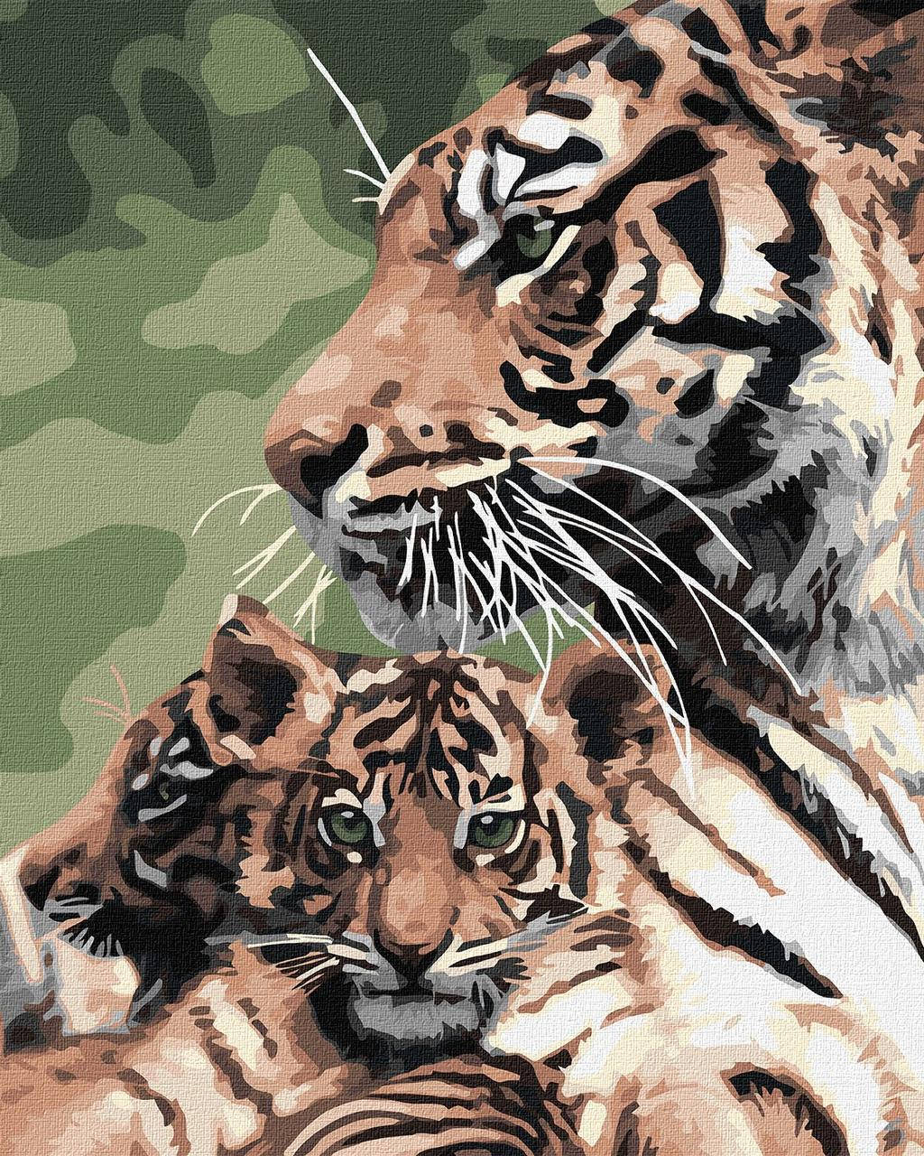 

Картина по номерам 40×50 см. Семейство тигров. Идейка КНО4295
