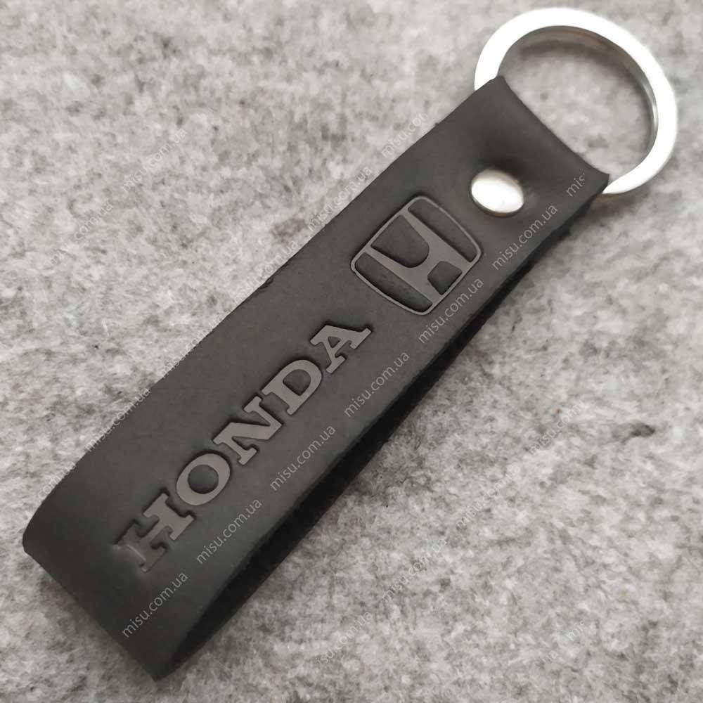 

Брелок для ключей Honda кожа с логотипом, Черный