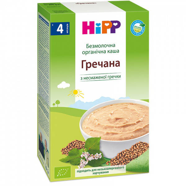 

Безмолочная органическая каша HiPP Гречневая, 200 г