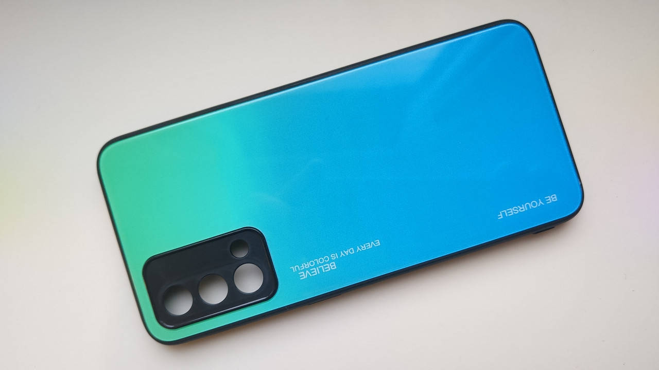

Чехол градиент стеклянный для Realme GT Master Edition, Салатовый
