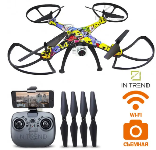 

Квадрокоптер с камерою, c WiFi на радиоуправления Pioneer CD622/623W, Летающий Дрон с камерою