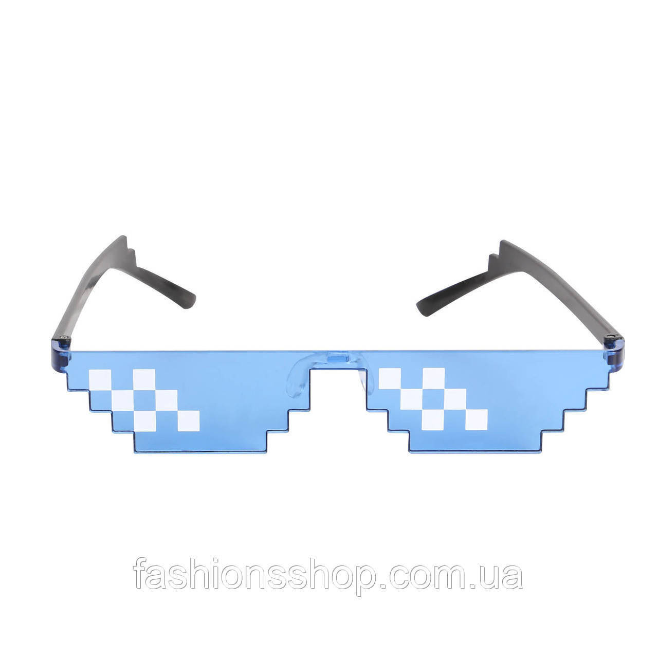 

Пиксельные очки Deal with it синие, Черный