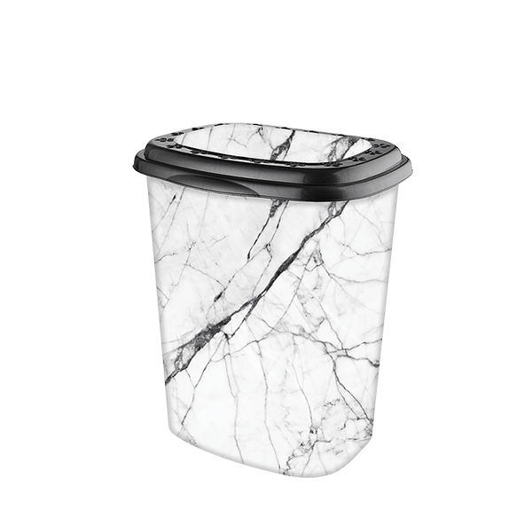 

Корзина для белья Elif "Marble white", 45 л, Белый