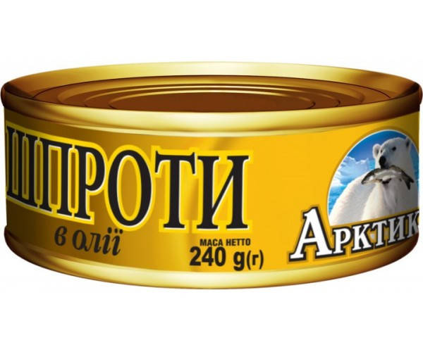 

Шпроты в масле ж/б Арктика, 240 г