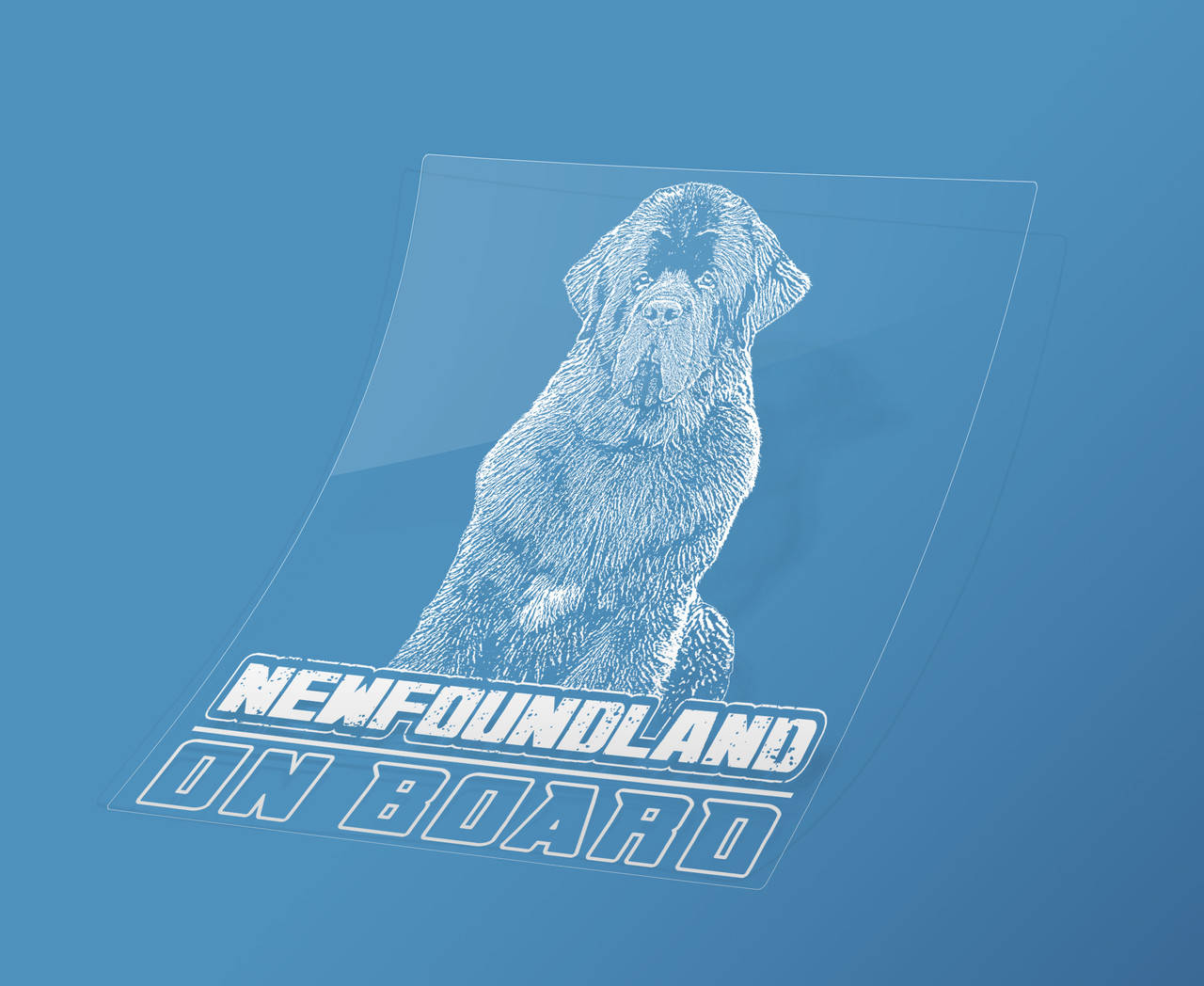 

Наклейка на машину/авто Ньюфаундленд на борту (Newfoundland on Board), Белый