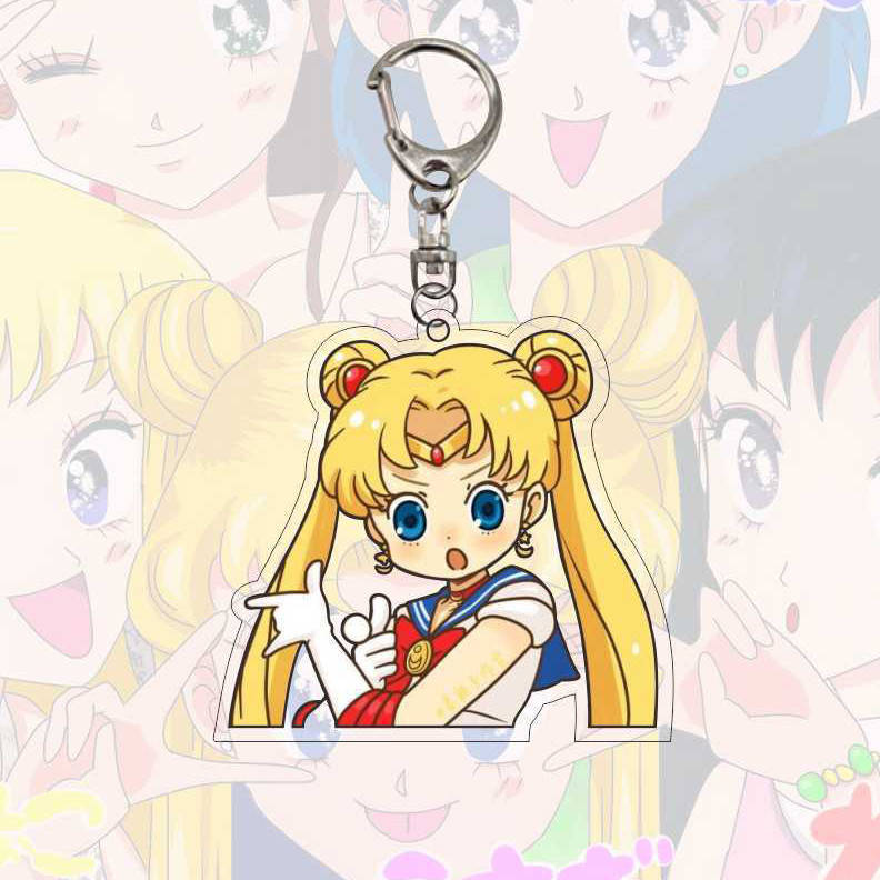 

"Сейлор Мун" брелок акриловый двухсторонний с уф-печатью, Разные цвета