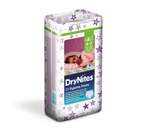 

Huggies DryNites 4-7лет 10 шт. для девочек, Белый