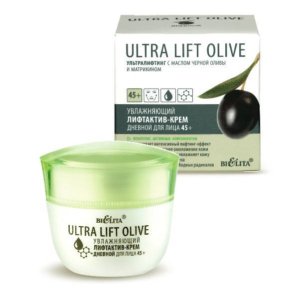 

Увлажняющий лифтактив-крем дневной для лица 45+ ULTRA LIFT OLIVE