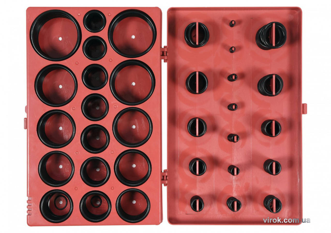 

Кільця ущільнюючі гумові Ø=3-50 мм YATO набір 419 шт. YT-06876