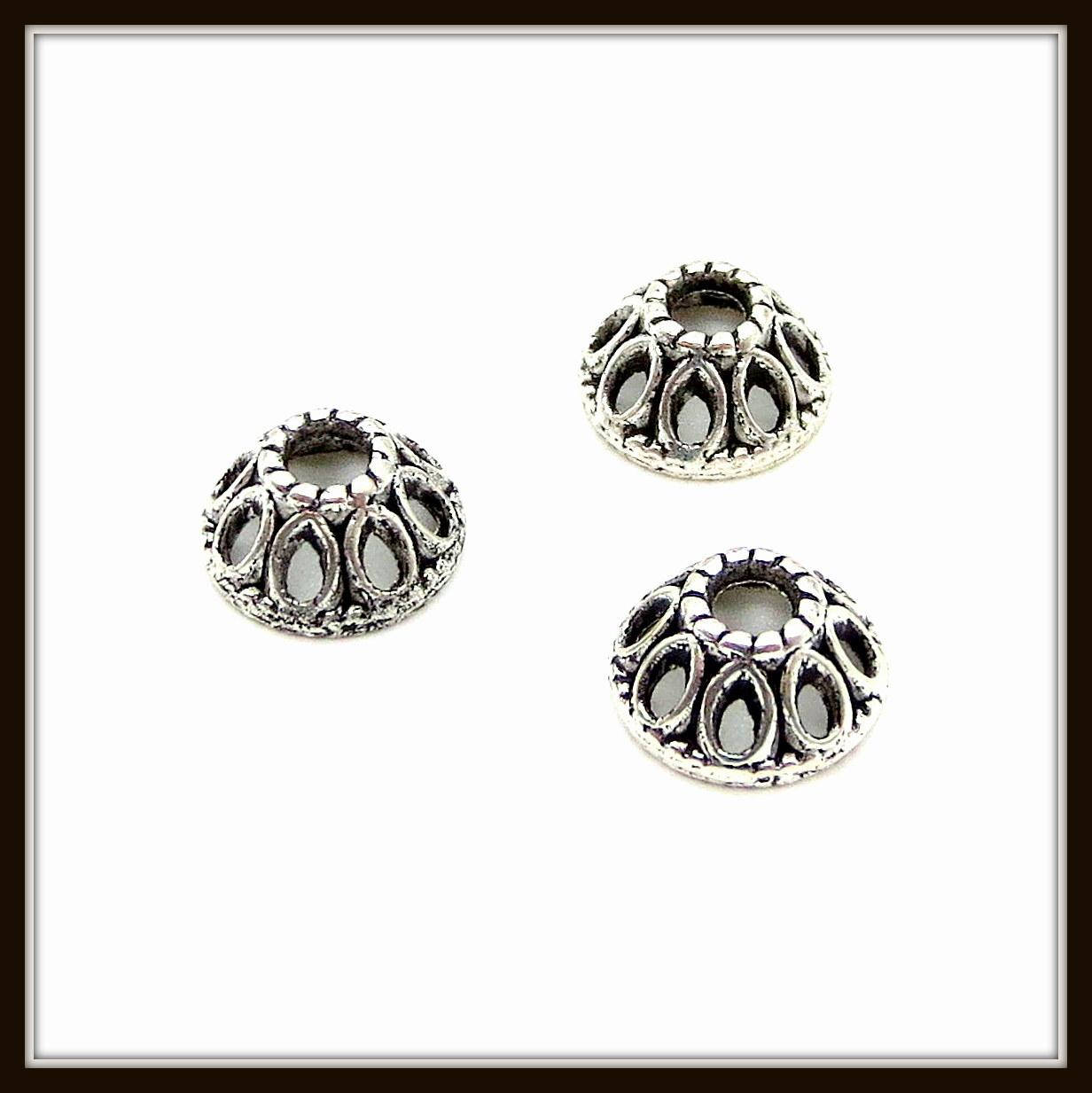 

Обниматели для бусин бали "серебро" (d 0,8 см, h 0,4) 40 шт в уп.