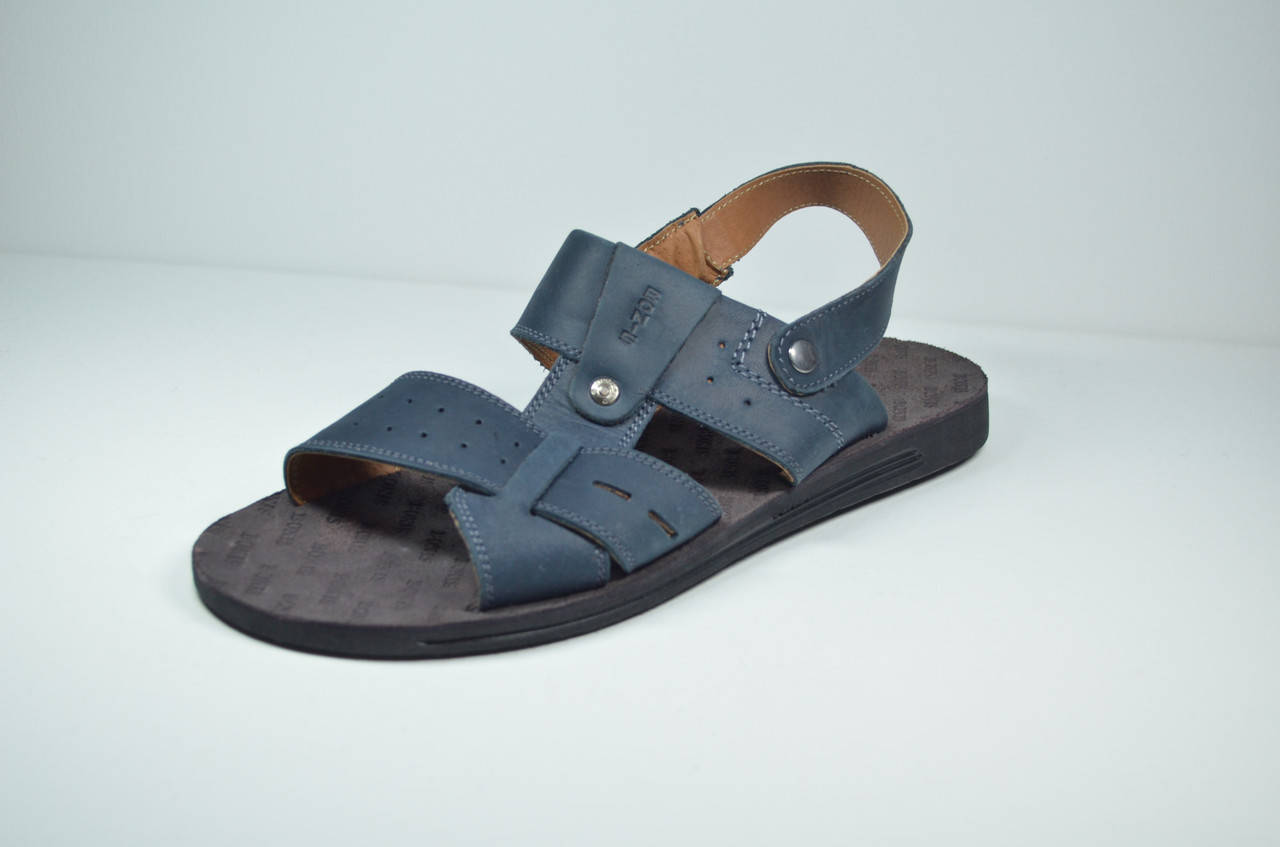 

Мужские кожаные сандалии синие Bonis 110, Синий