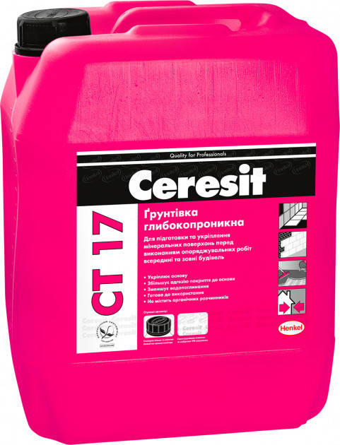 

Грунтовка глубокопроникающая Ceresit CT 17 10 л