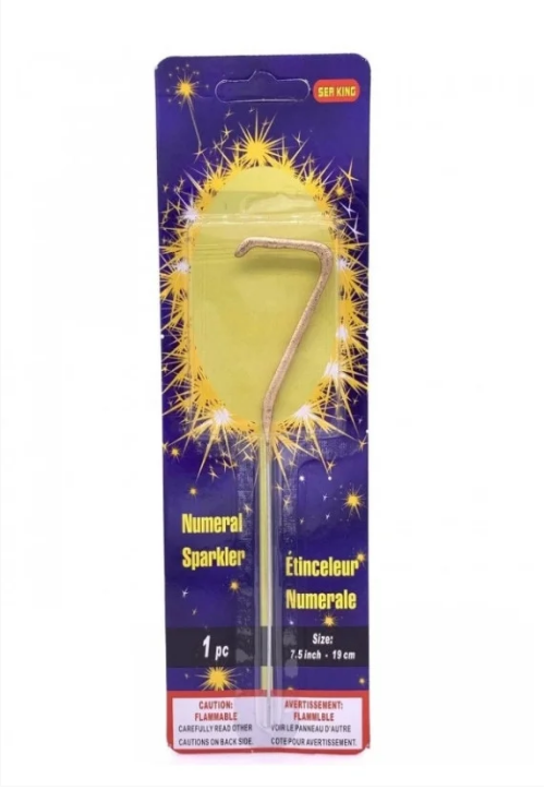 

Свеча цифра "Бенгальский огонь золото" - 7