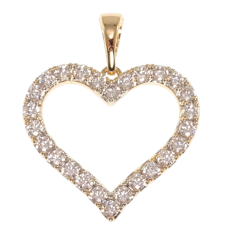 

Кулон Xuping Позолота 18K + Родий "Сердце" для цепочки до 5мм