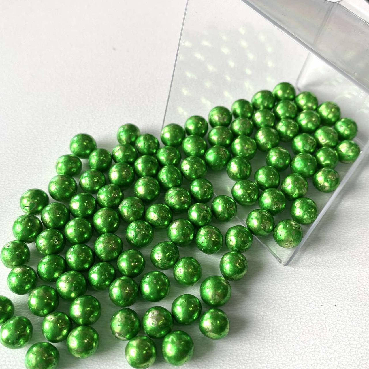 

Посыпка сахарная для кондитерских изделий Бусины зеленый металлик, 20 г, 7 мм, Зелёный