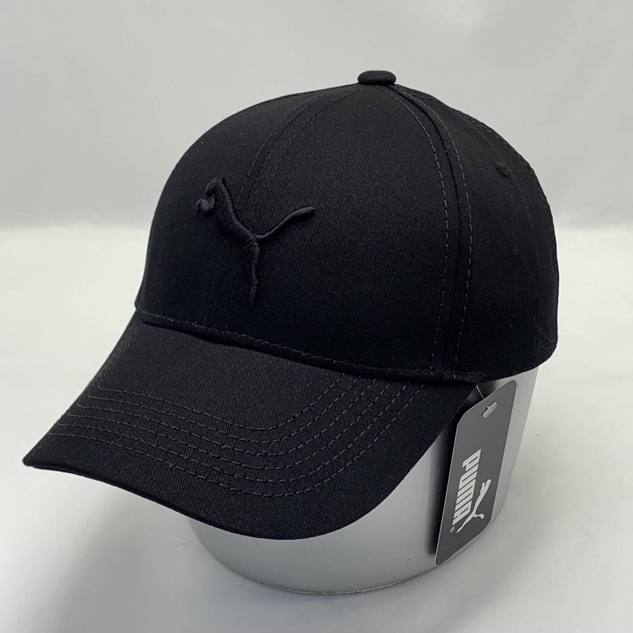 

Молодёжная бейсболка Puma чёрная унисекс весна весенние головные уборы, кепки, бейсболки, Черный