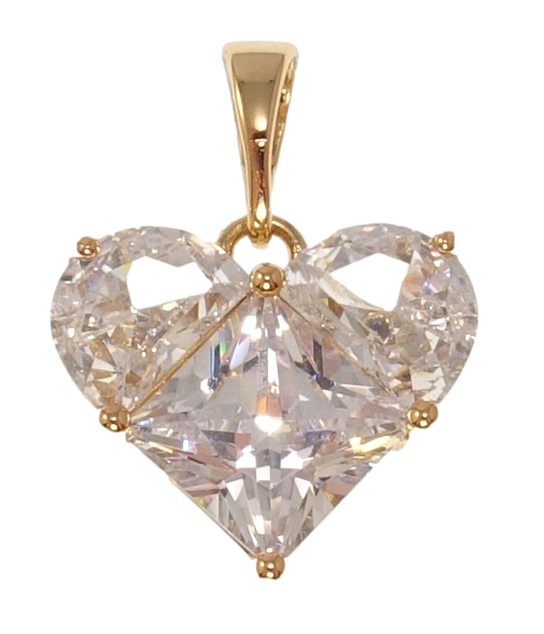 

Кулон Xuping Позолота 18K "Кристальное сердце" для цепочки до 5мм