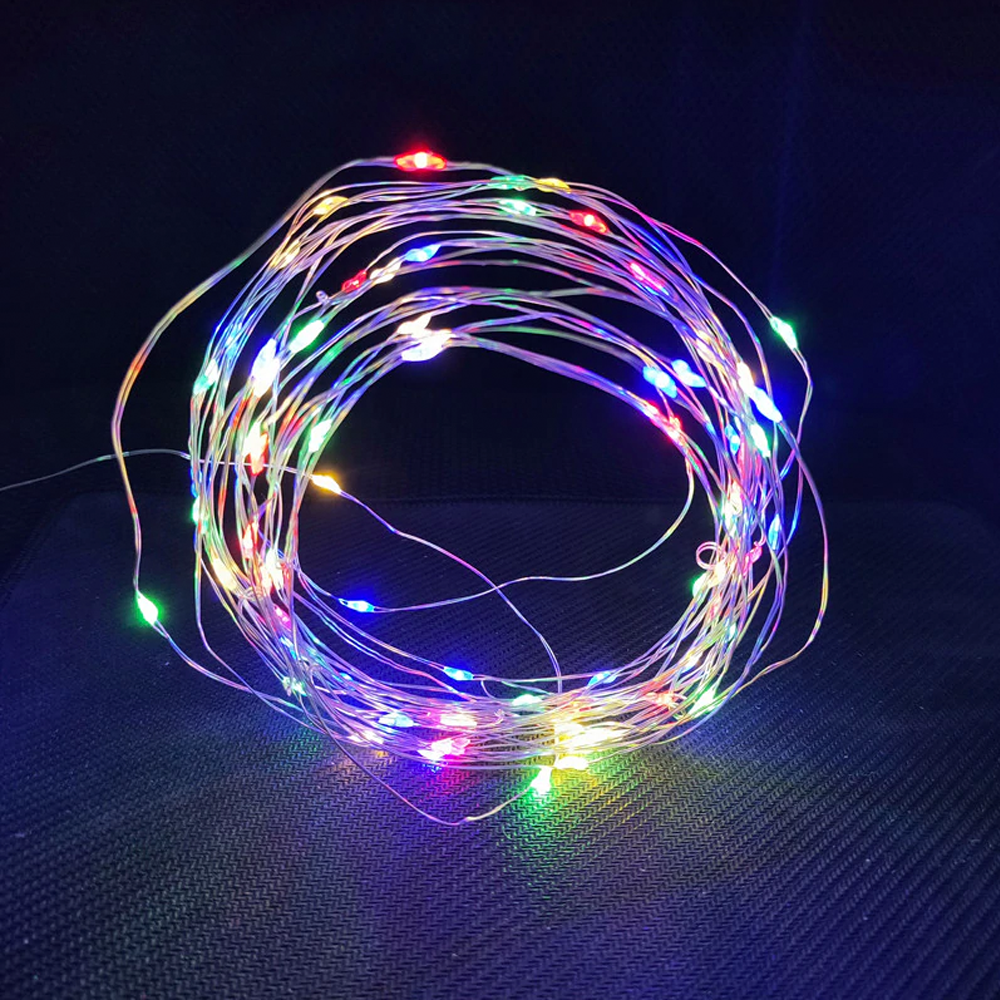 

Гирлянда 3,2м Роса led разноцветный с батарейками, Прозрачный