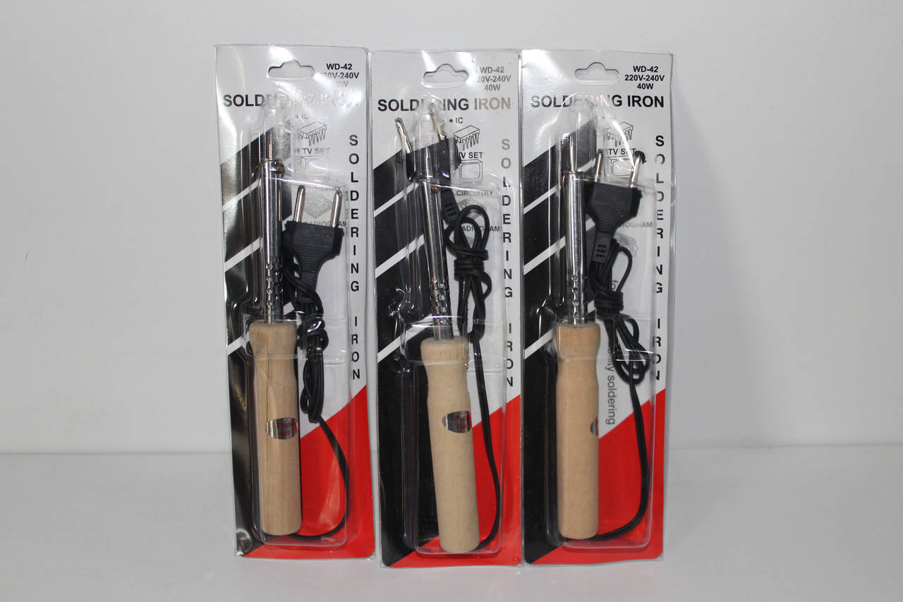 

Паяльник Soldering Iron дерев. ручка 40W