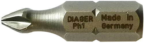 

Бита крест. PH 2 25мм Diager. Бита крестообразная Diager [96SD0096SDPH225000]