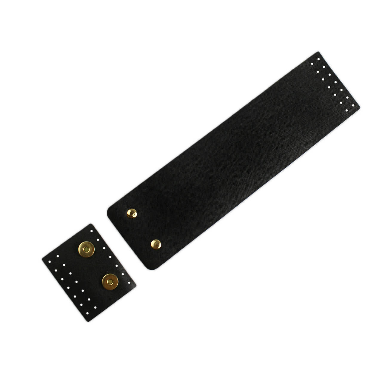 

АКЦІЯ Клапан сумки екошкіра з 2 магнітами Чорний 9х33 см фурнітура золото, Черный