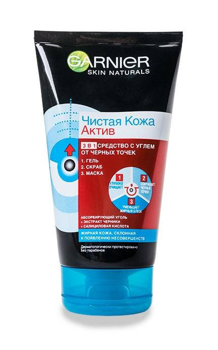 

Гель для умывания Garnier Skin Naturals Чистая Кожа Актив 3 в 1 с углем, 150 мл