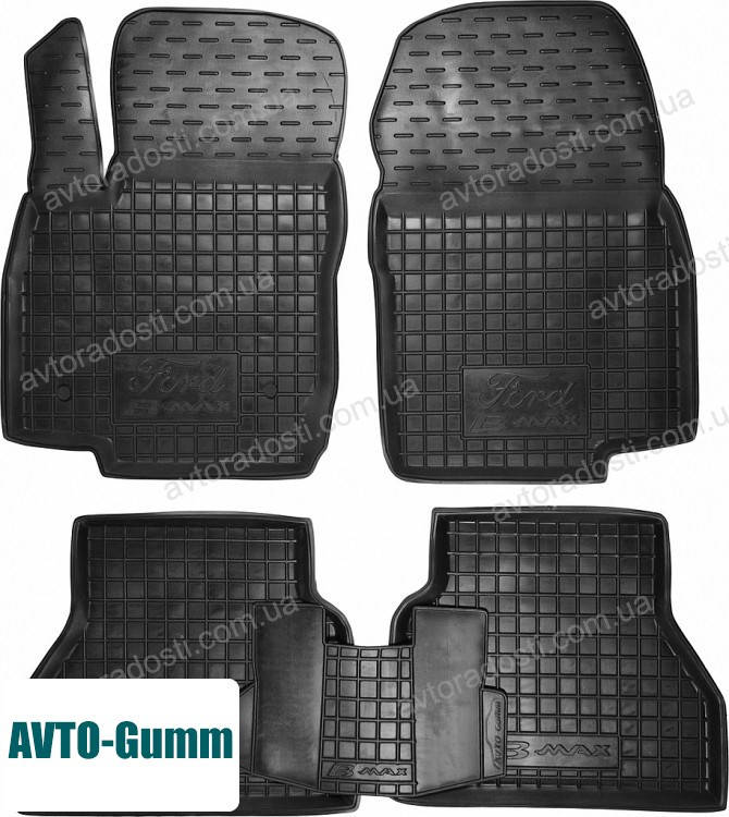 

Коврики в салон для Ford B-Max '12- резиновые, черные (AVTO-Gumm), Черный