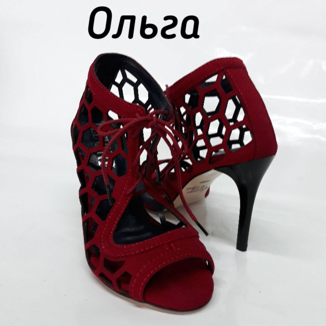 

Туфли женские для Кизомбы "Ольга" красная замша, Красный
