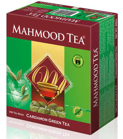 

Зелёный чай с кардамоном Mahmood Tea Cardamom 100 пакетов