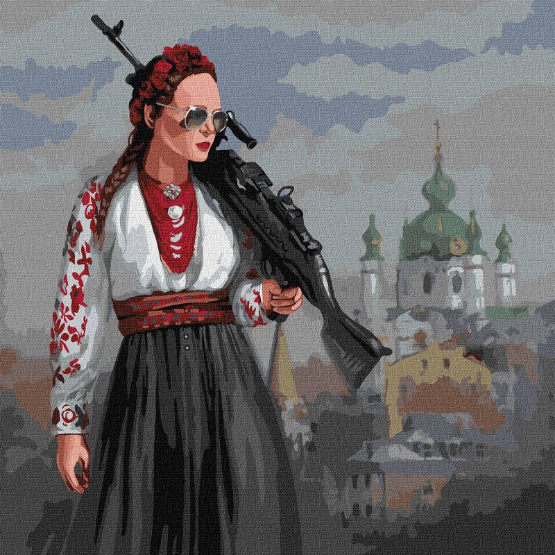 

Картина за номерами "Красуня" терпіти не буде!" Ідейка KHO4869 40х40см
