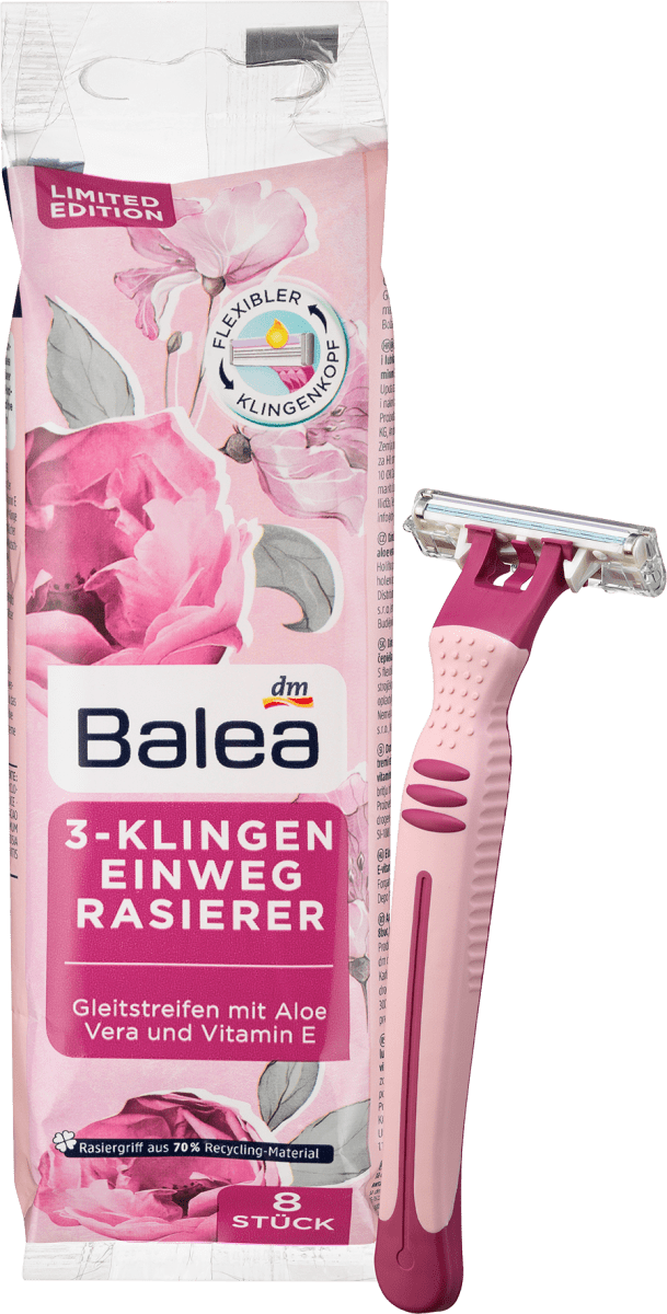 

Одноразовые женские станки для бритья Balea 3-Klingen, 8 шт
