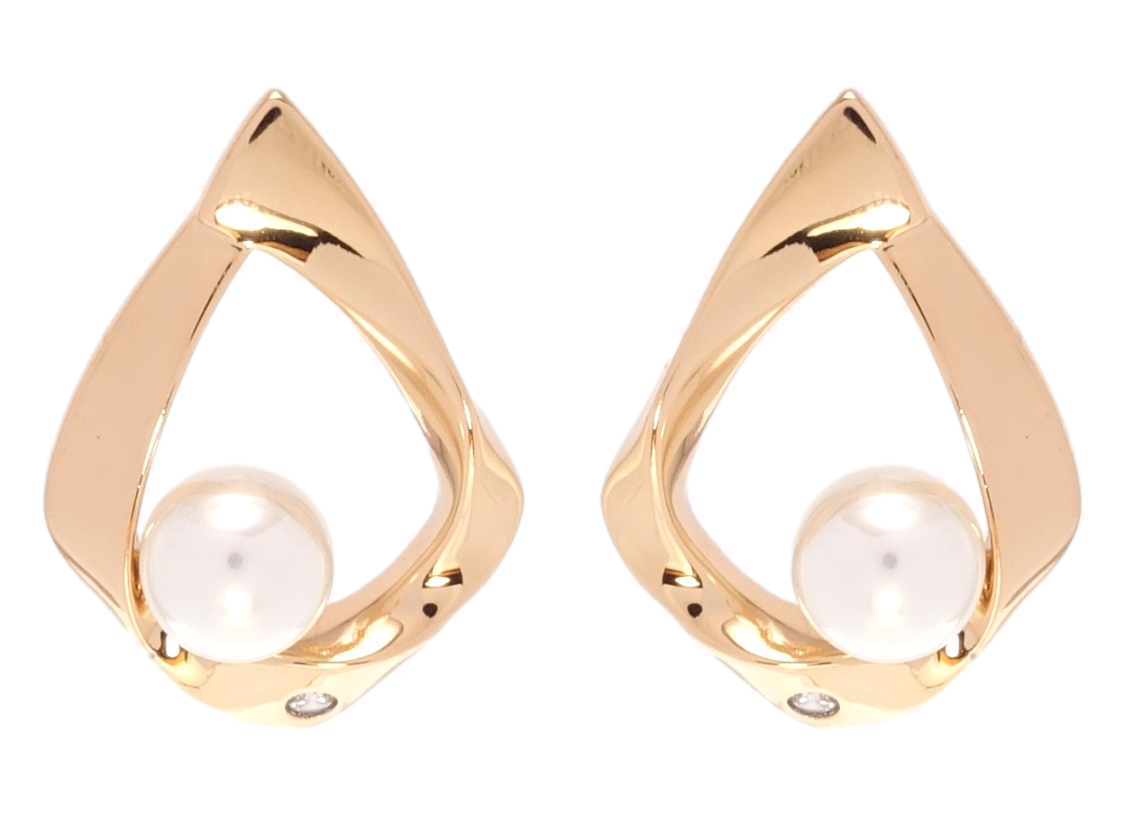 

Серьги Xuping QQMM Позолота 18K игла серебро 925 гвоздики (пусеты) "Капельки с жемчугом"