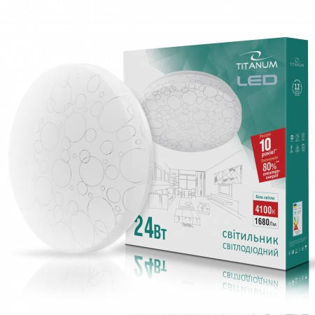 

LED светильник настенно-потолочный TITANUM 24W 4100K 220V Кольца (TLCL 24С), Белый
