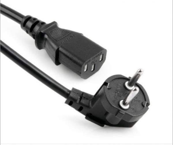 

Кабель питания для ПК Schuko PC-186 CEE7/7-C13, 1.8M, 0.75mm, OEM (евровилка), Черный