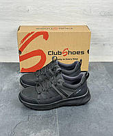 Новые брендовые мужские зимние кроссовки Gortex Гортекс черные из натуральной кожи с легкой подошвой