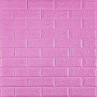 3D панель самоклеюча 700х770х3мм цегла Пурпурна (014-3) SW-00000863