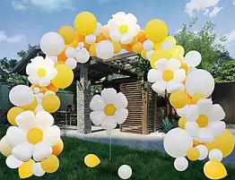 Арка гірлянда з куль Ромашки (жовта)