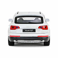 Машинка Автопром Audi Q7 1:32 біла — металева модель зі світлом, звуком і дверима, що відкриваються, фото 4