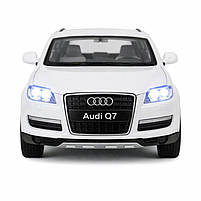 Машинка Автопром Audi Q7 1:32 біла — металева модель зі світлом, звуком і дверима, що відкриваються, фото 5
