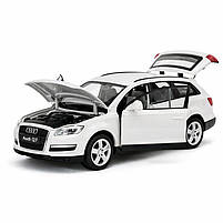 Машинка Автопром Audi Q7 1:32 біла — металева модель зі світлом, звуком і дверима, що відкриваються, фото 6