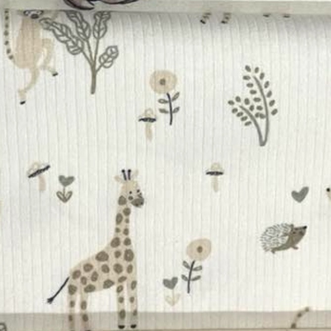 Интерлок рубчик преміум якості милі звірюшки, фото 1