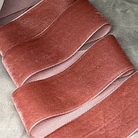 Велюр стрічка 3,8 см, рожевий (пильна троянда), арт 019979, відрізок 1 метр, Рожевий