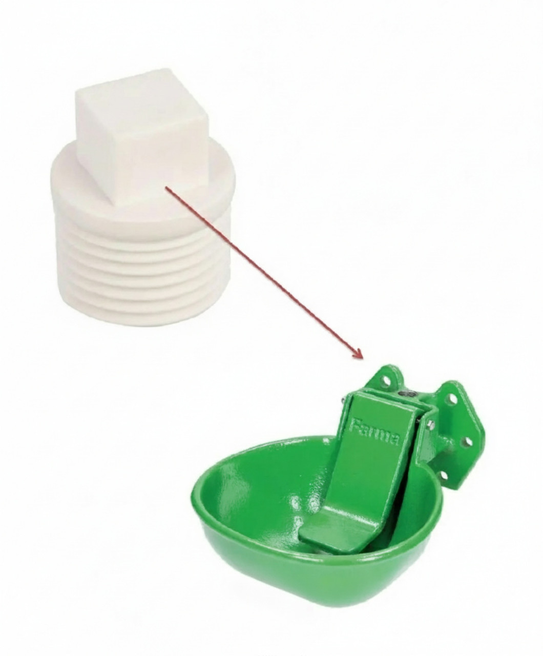 Заглушка для чавунної поїлки для ВРХ, фото 1