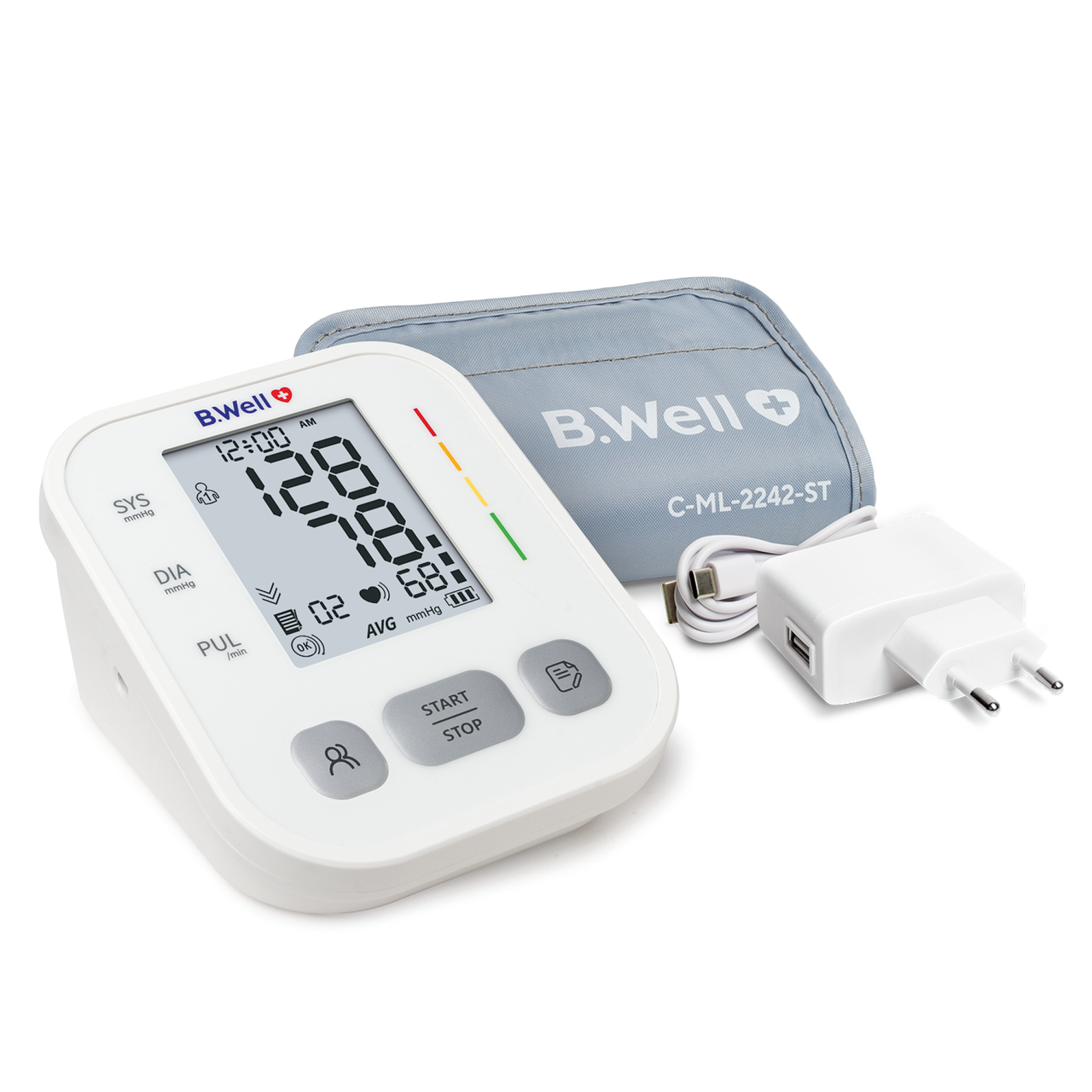 Автоматичний тонометр на плече B.Well PRO-25 з адаптером, фото 1