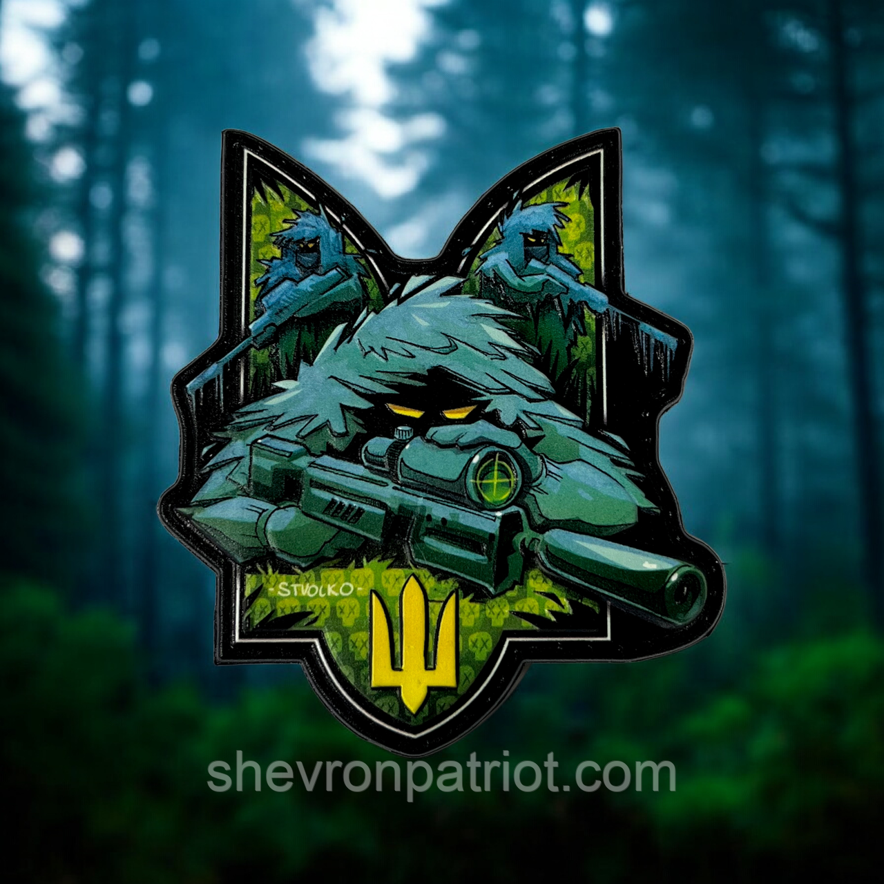 №ПВХ030 Шеврон "СНАЙПЕР" 9Х8СМ, фото 1