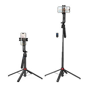 Монопод HOCO Star smart face tracking AI gimbal selfie stick DYY04 32.5 180CM, 2.5 3.5h black 6942007656979 (Чорний)