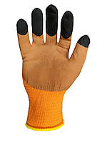 Робочі утеплені рукавички 300 зі спіненим латексом та подвійним облиттям пальців