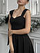 Стильне класичне стримане нарядне вечірнє плаття, чорне, фото 2
